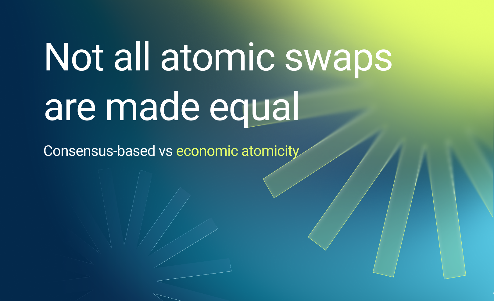 Not all atomic swaps are created equal
